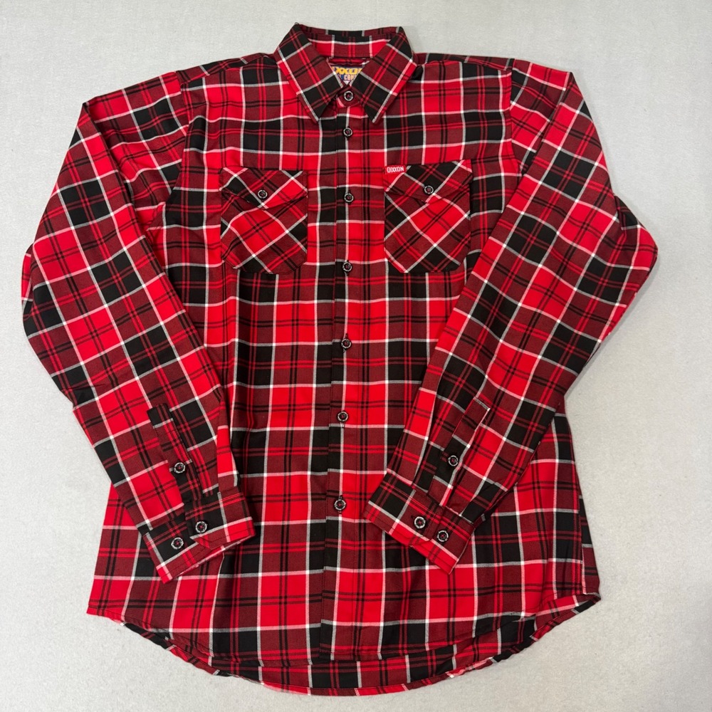 Dixxon Flannel Company The Hoser Shirt Mens LT Red Black Plaid Long Sleeve Tall
